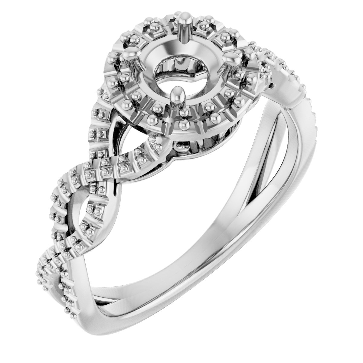 Halo-Style Infinity-Inspired Engagement Ring