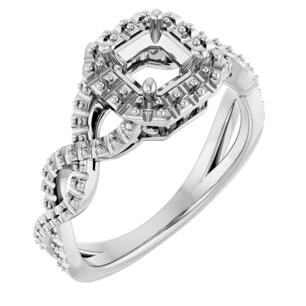 Halo-Style Infinity-Inspired Engagement Ring