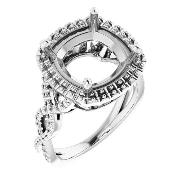 Halo-Style Infinity-Inspired Engagement Ring