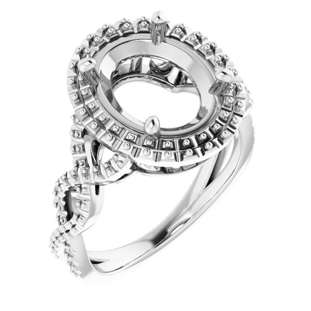 Halo-Style Infinity-Inspired Engagement Ring