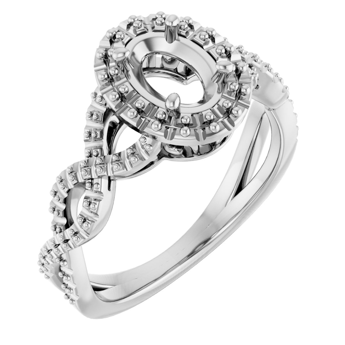Halo-Style Infinity-Inspired Engagement Ring