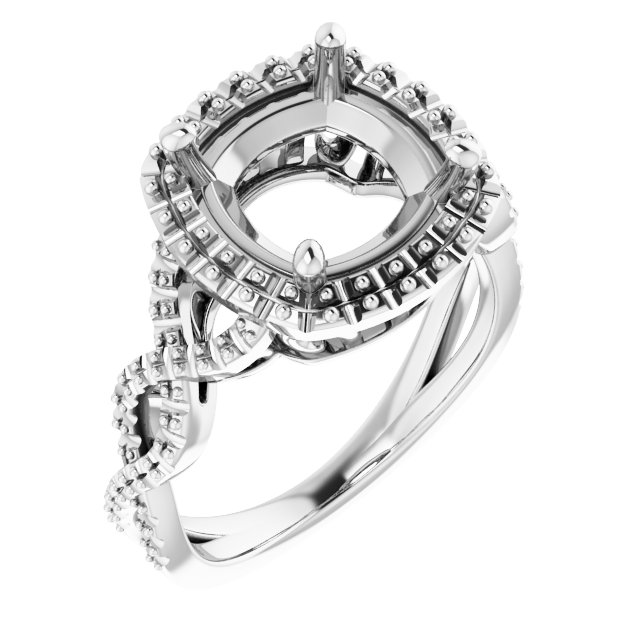 Halo-Style Infinity-Inspired Engagement Ring