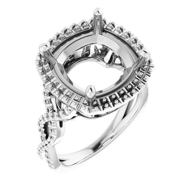 Halo-Style Infinity-Inspired Engagement Ring