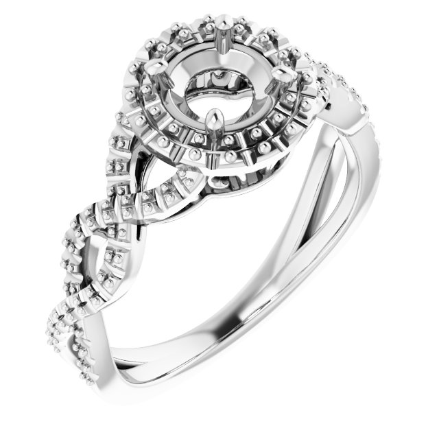 Halo-Style Infinity-Inspired Engagement Ring