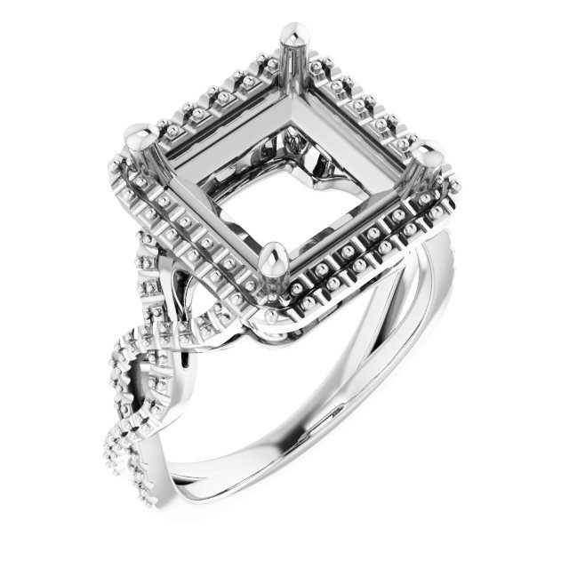 Halo-Style Infinity-Inspired Engagement Ring