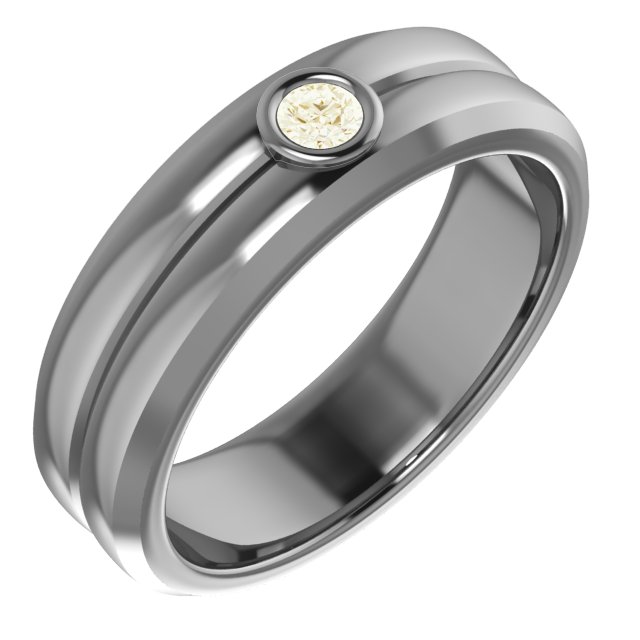 Men's Bezel-Set Ring
