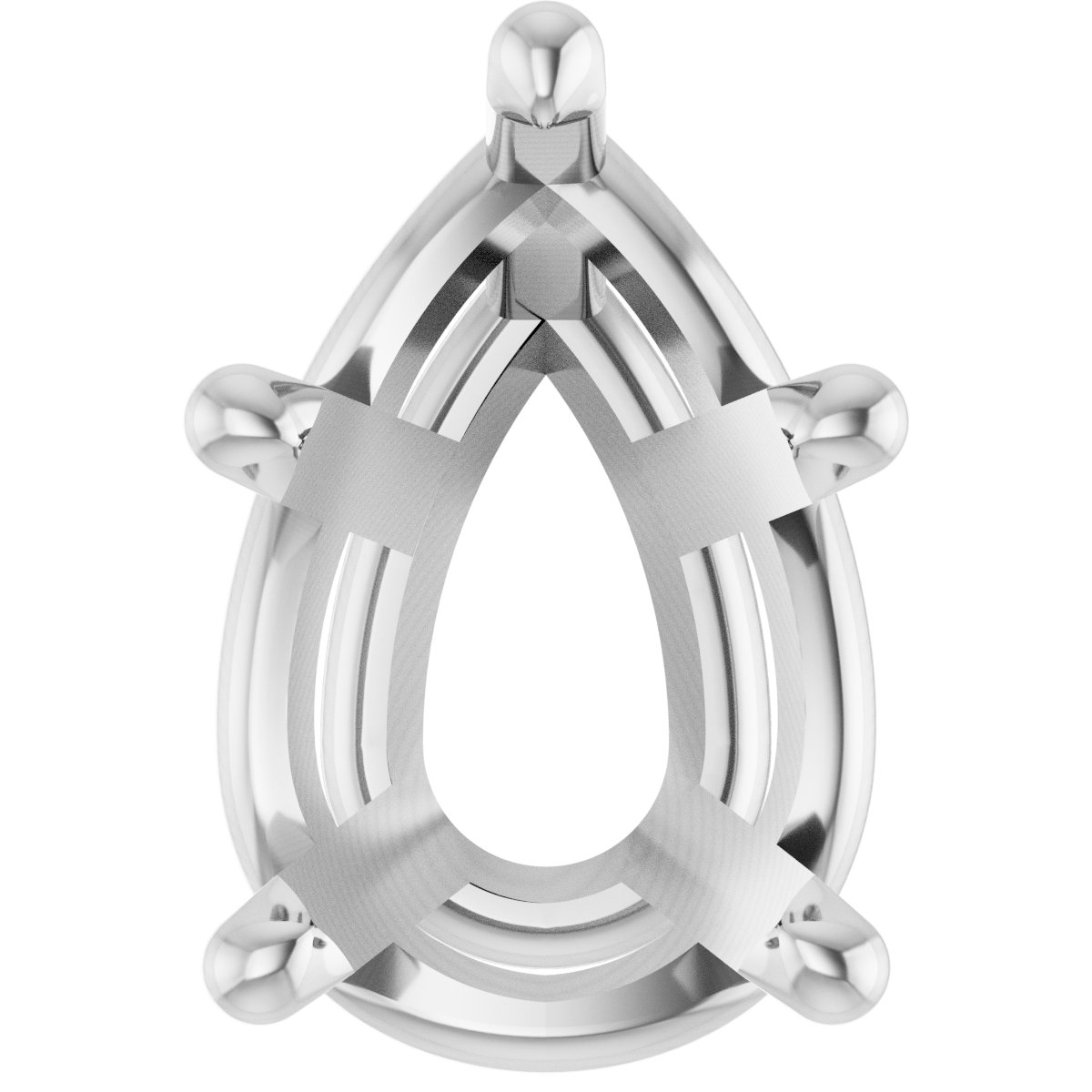 Pear 5-Prong Solitaire Necklace or Slide Pendant