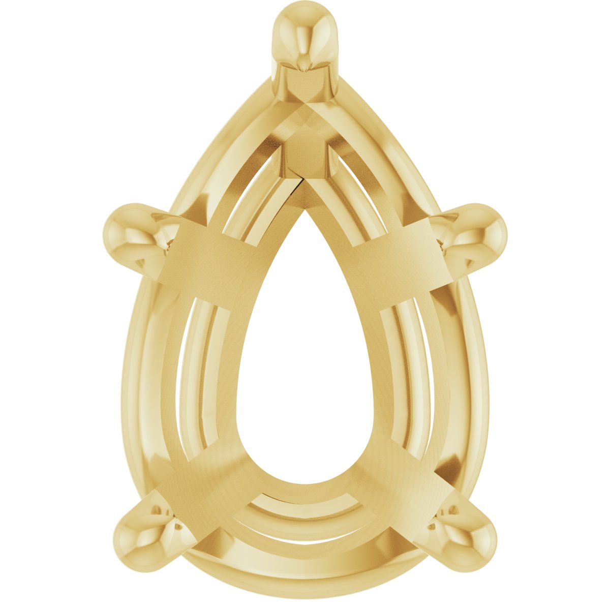 Pear 5-Prong Solitaire Necklace or Slide Pendant