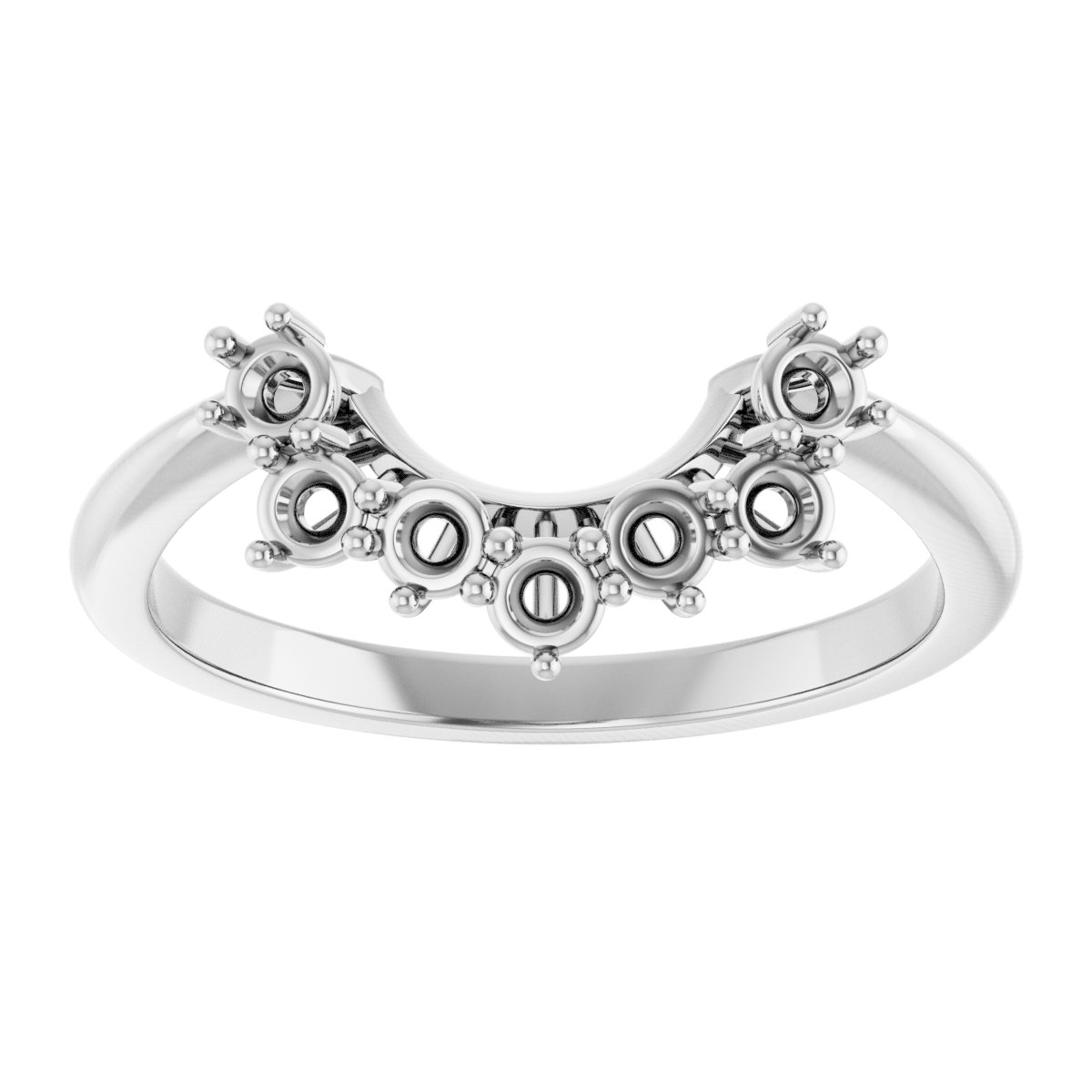 14K White 1/4 CTW Natural Diamond Matching Band-3