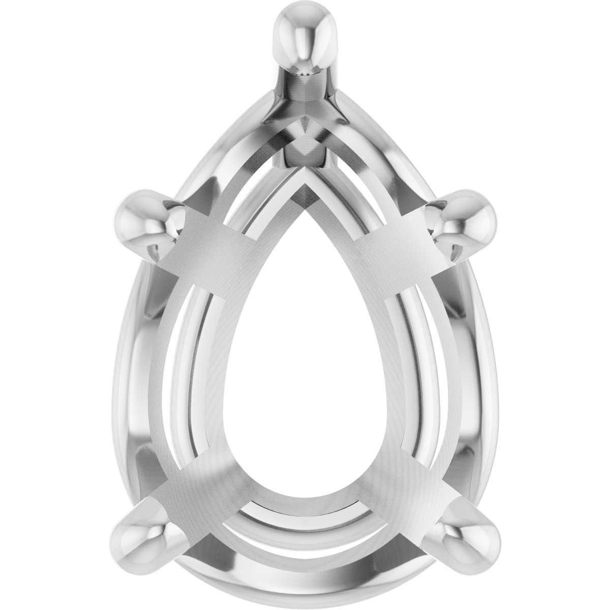 Pear 5-Prong Solitaire Necklace or Slide Pendant