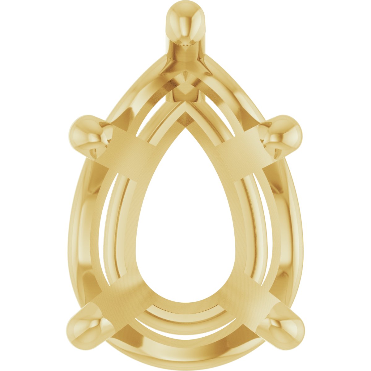 Pear 5-Prong Solitaire Necklace or Slide Pendant