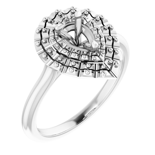 Double Halo-Style Engagement Ring
