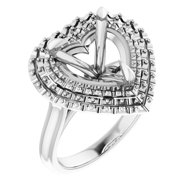 Double Halo-Style Engagement Ring