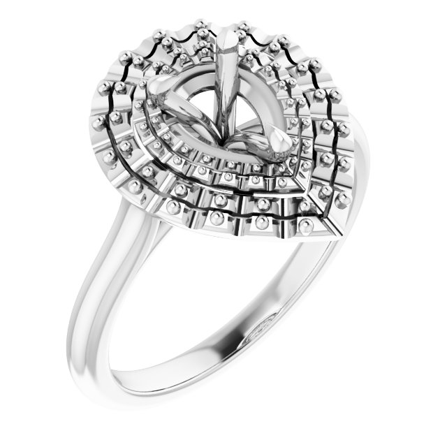 Double Halo-Style Engagement Ring