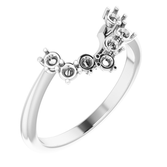 Platinum 1/4 CTW Diamond Matching Band