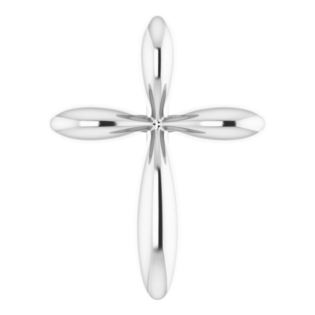 Platinum 10x7.72 mm Cross Pendant