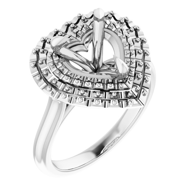 Double Halo-Style Engagement Ring