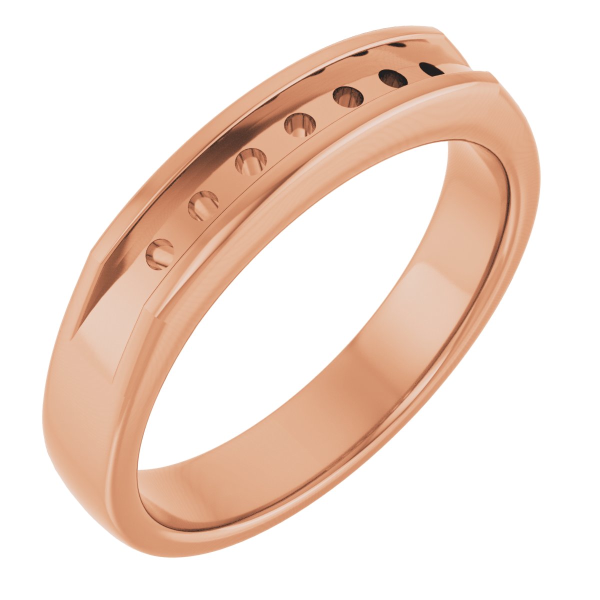 14K Rose 3/8 CTW Natural Diamond Band