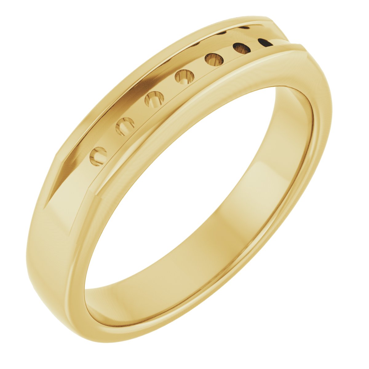 14K Yellow 3/8 CTW Natural Diamond Band