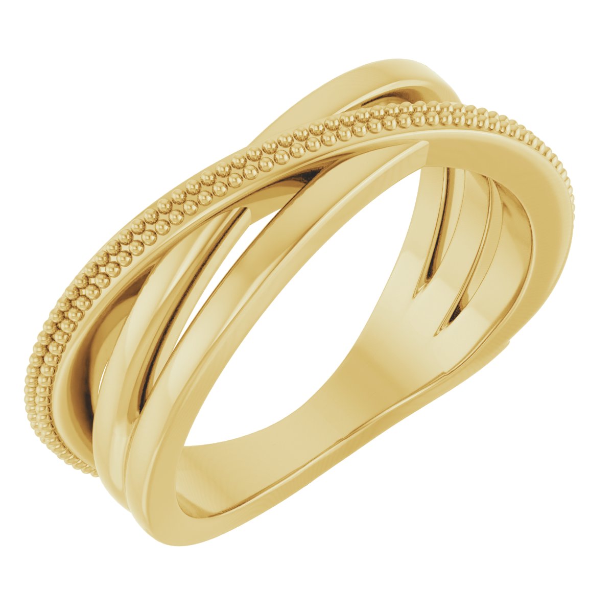 14K Yellow Criss-Cross Ring