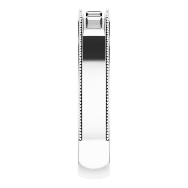 5 mm Asscher Mens Band Mounting view 4