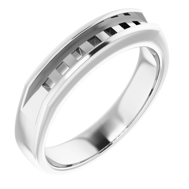 14K White 9/10 CTW Natural Diamond Band