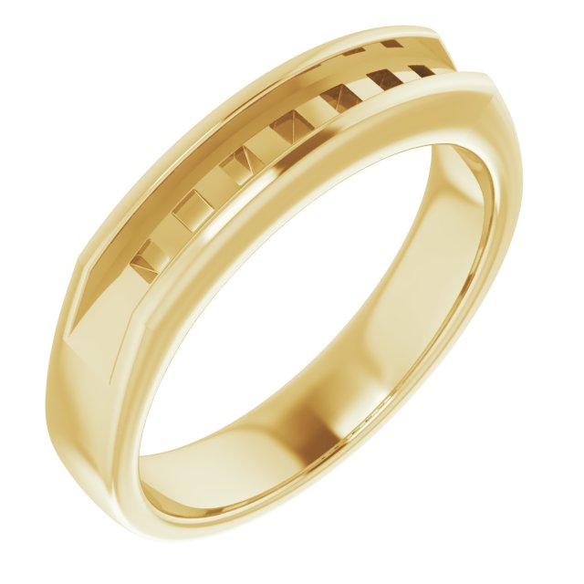 14K Yellow 9/10 CTW Natural Diamond Band