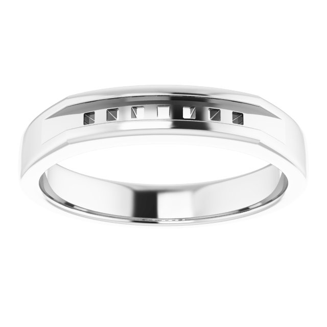 2x2 mm Asscher Band Mounting view 3