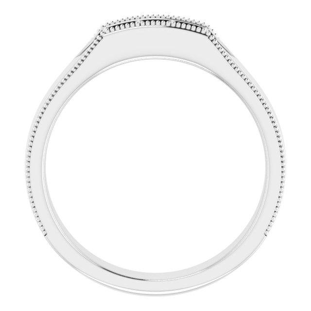5 mm Asscher Mens Band Mounting view 2