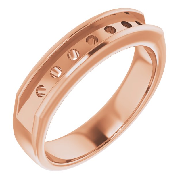 14K Rose 7/8 CTW Natural Diamond Band