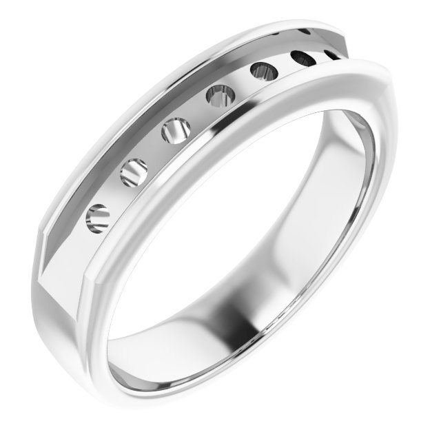 14K White 7/8 CTW Natural Diamond Band