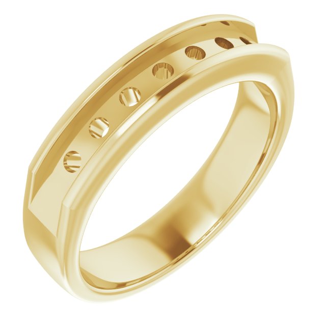 14K Yellow 7/8 CTW Natural Diamond Band