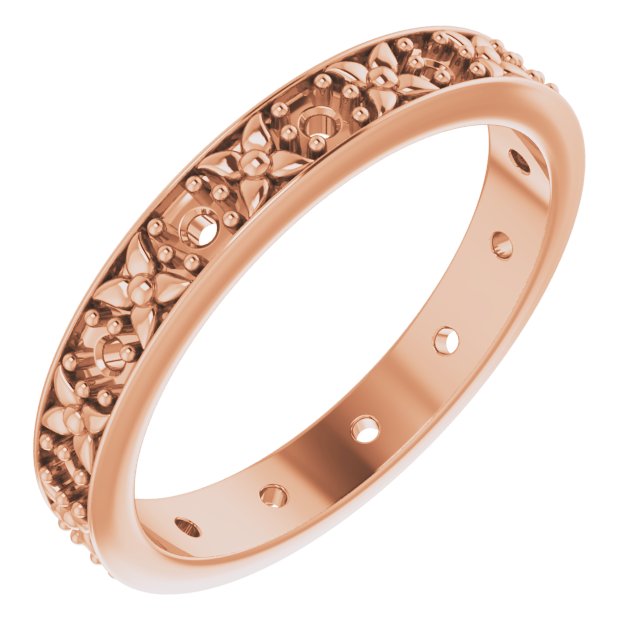 14K Rose 1/4 CTW Natural Diamond Eternity Band Size 5.5