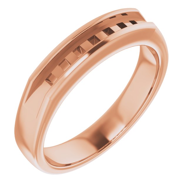 14K Rose 3/4 CTW Natural Diamond Band