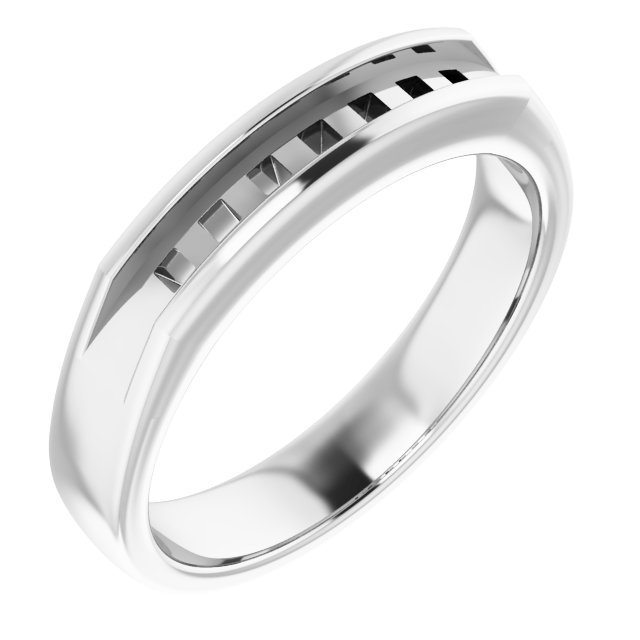 14K White 3/4 CTW Natural Diamond Band