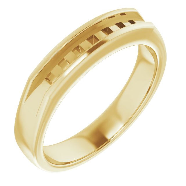 14K Yellow 3/4 CTW Natural Diamond Band