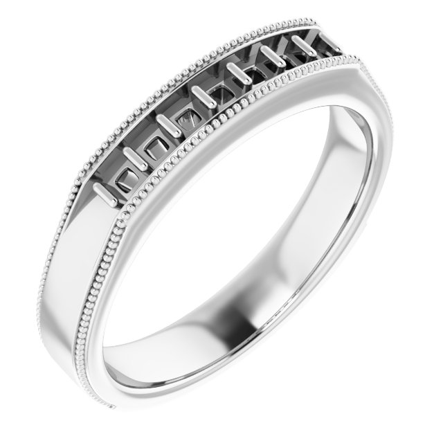 2 x 2 mm Asscher Band Mounting