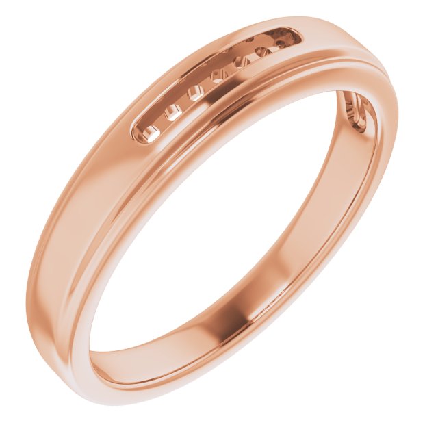 14K Rose 1/10 CTW Natural Diamond Ring