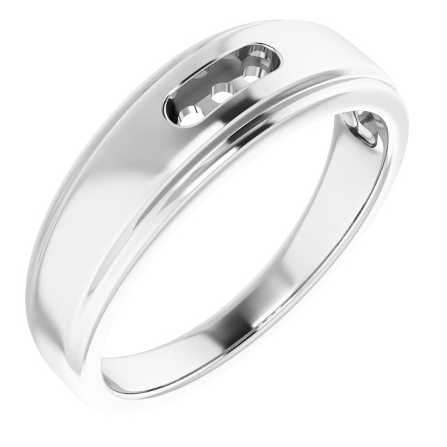 Stepped-Edge Three-Stone Tapered Band