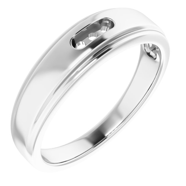 Stepped-Edge Three-Stone Tapered Band