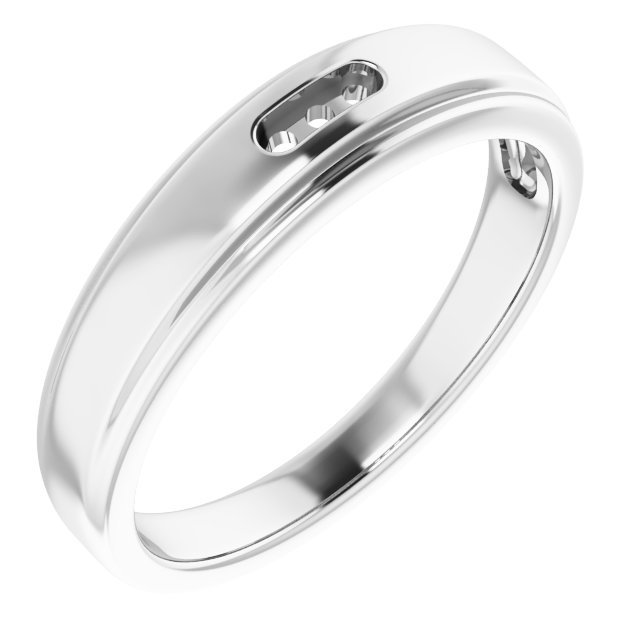 Stepped-Edge Three-Stone Tapered Band