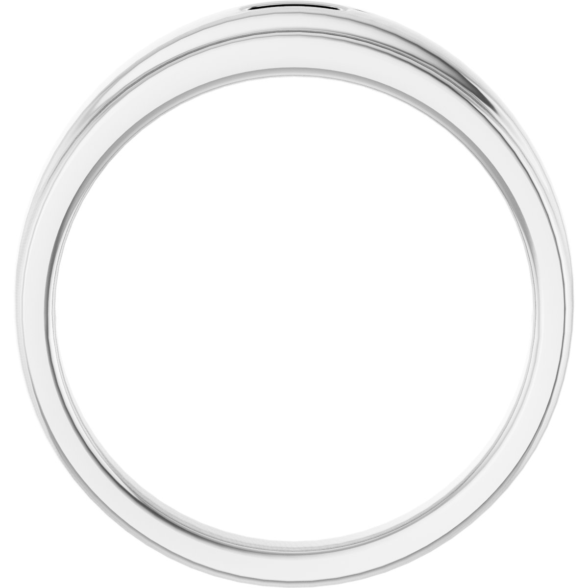 Alternative view of .04 CTW Natural Diamond Band – 14K White Gold