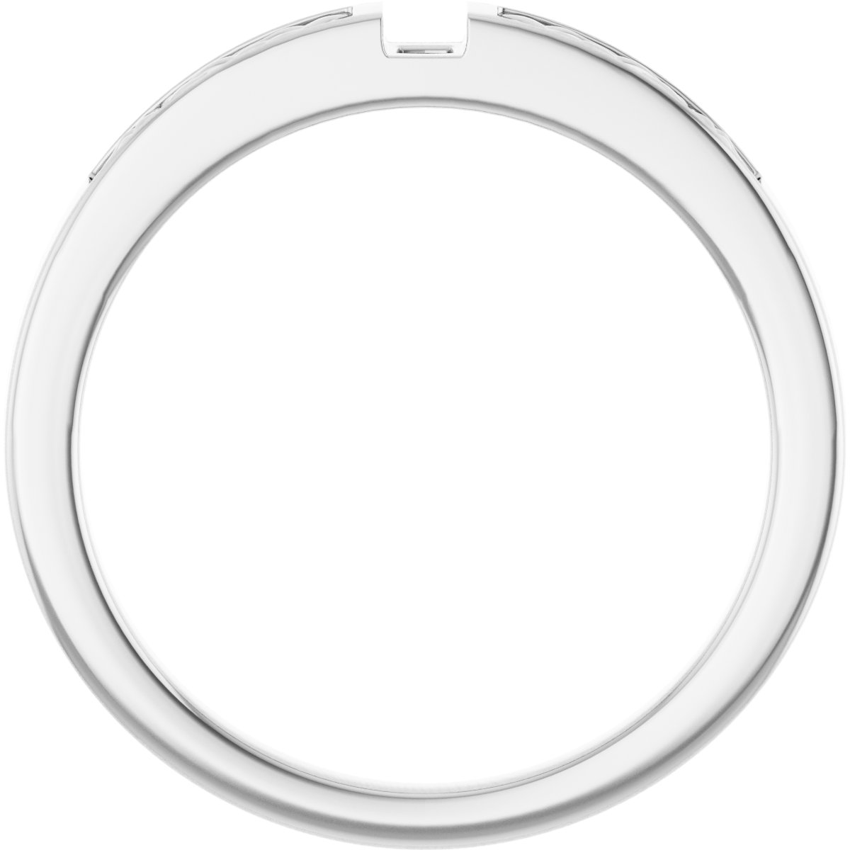 5 x 5 mm Asscher Band Mounting view 2