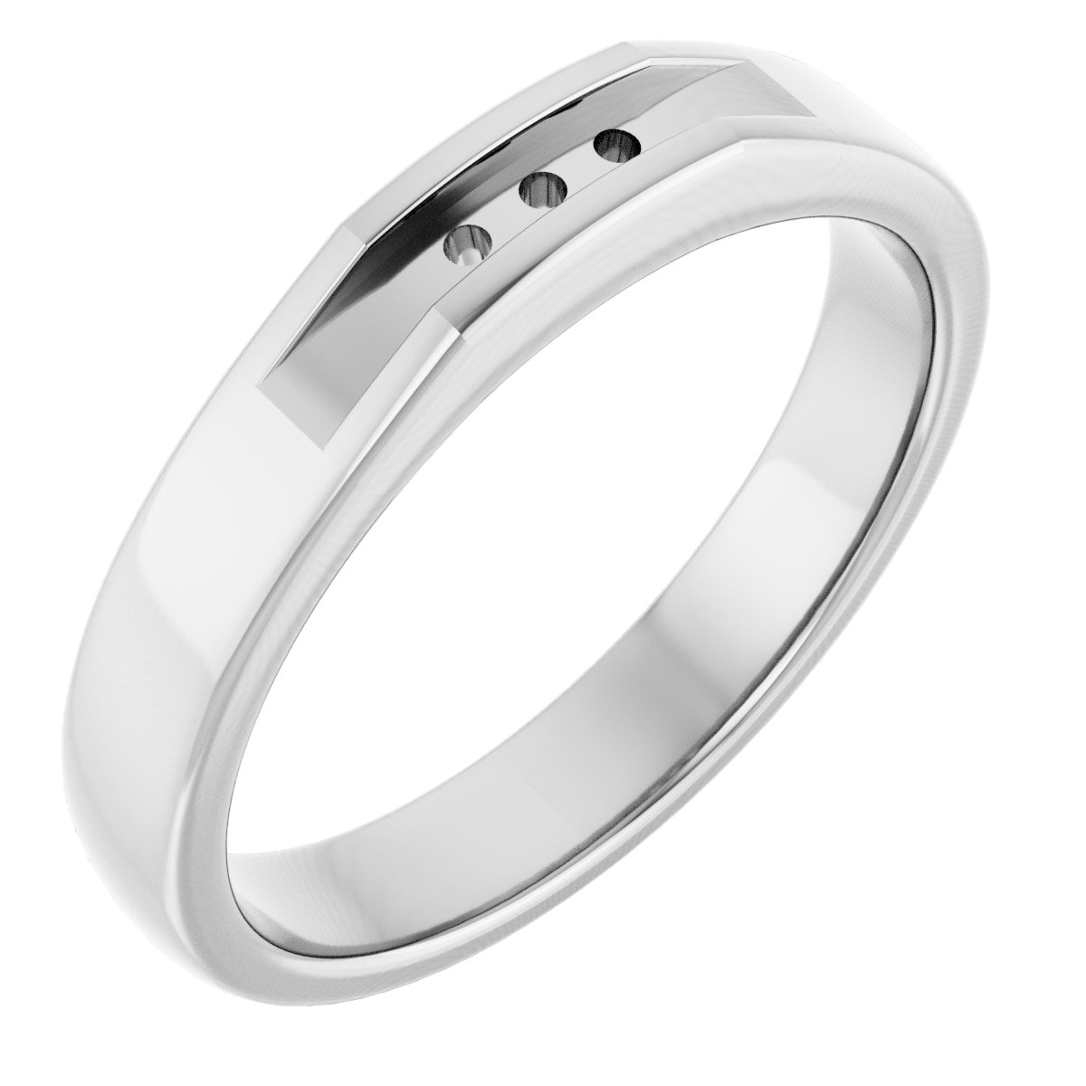 Channel-Set Three-Stone Band