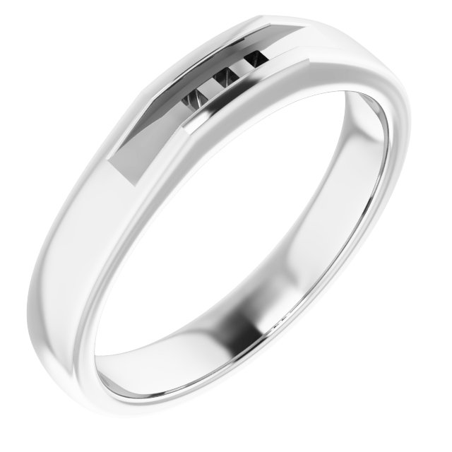 Channel-Set Three-Stone Band