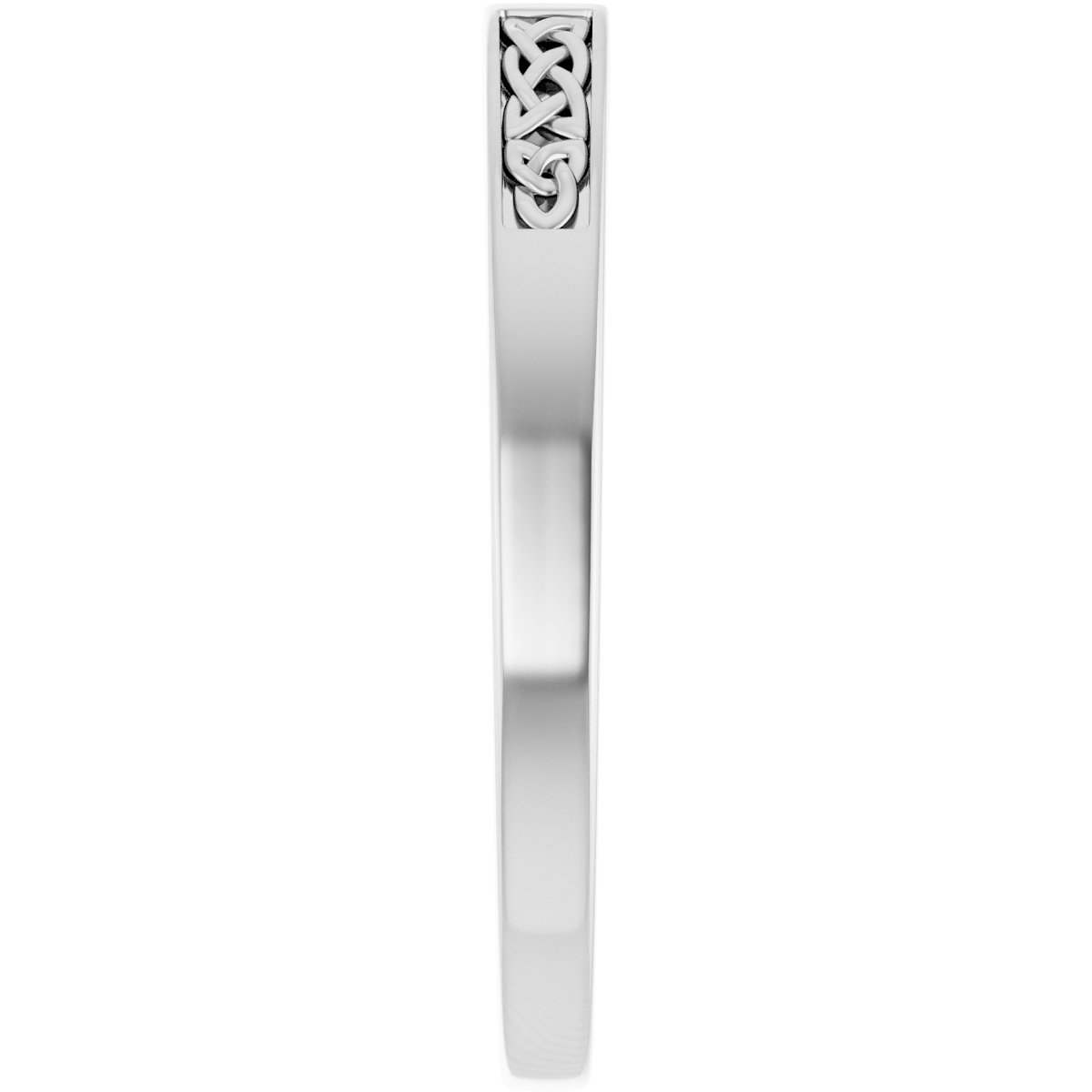 5 x 5 mm Asscher Band Mounting view 4