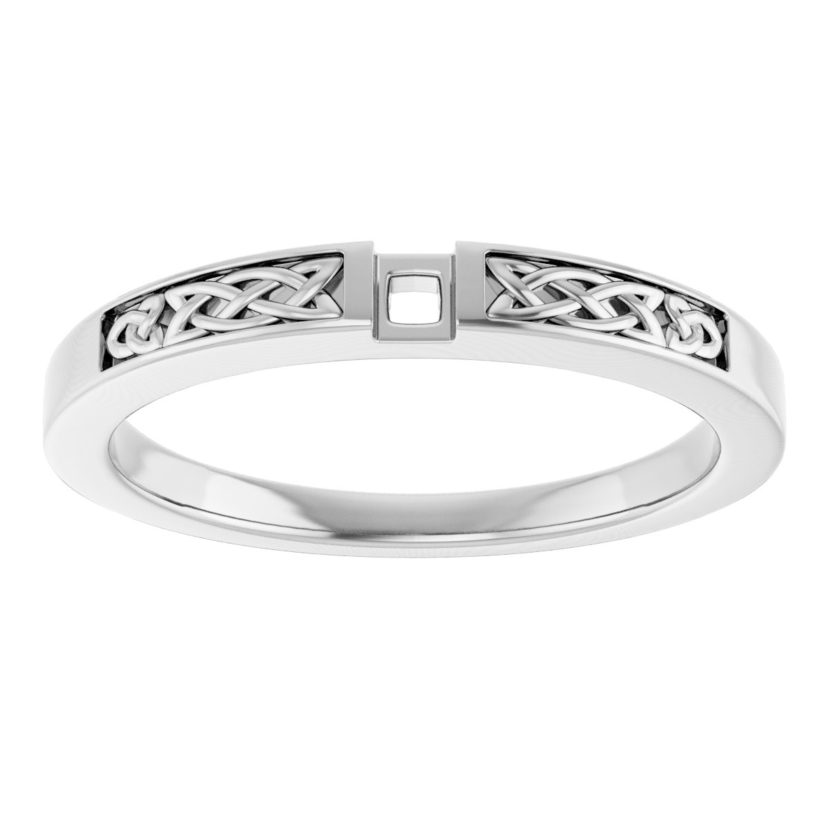 5 x 5 mm Asscher Band Mounting view 3