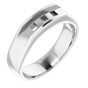 Sterling Silver 3.75mm Octagon Band