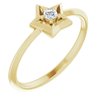 14K Yellow 3 mm Round April Youth Star Birthstone Ring