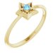 14K Yellow Youth Star March Birthstone Ring